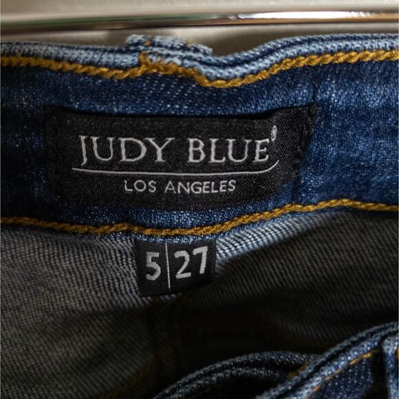 JUDY BLUE Skinny Fit Stretch Jeans Mid Rise Medium Blue Wash Women's 27 - Picture 3 of 6